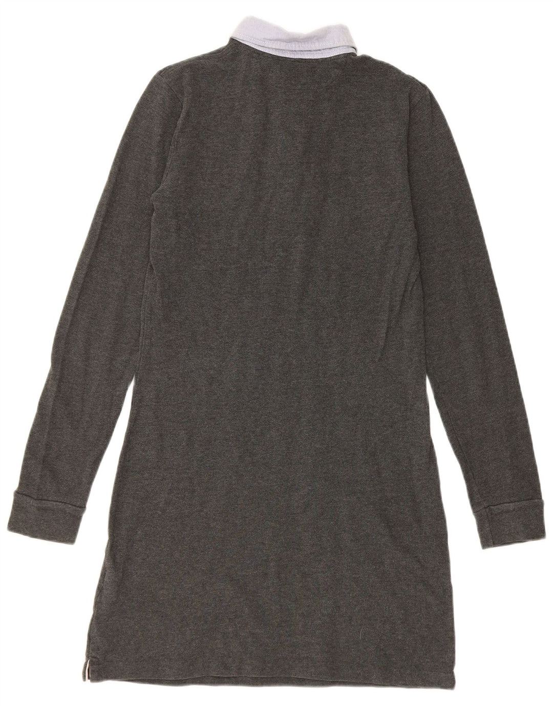 Rochie polo RALPH LAUREN pentru femei cu mâneci lungi UK 12 bumbac gri mediu