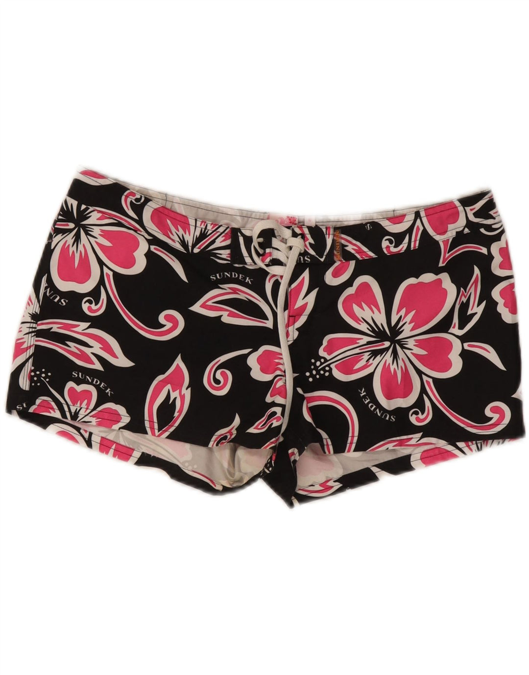 SUNDEK Pantaloni scurți de înot pentru femei US 6 Medium Black Floral Poliester