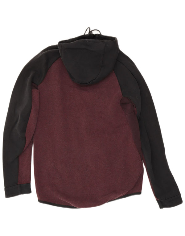 Pulover Nike pentru bărbați, cu fermoar, din bumbac color-bloch color burgund
