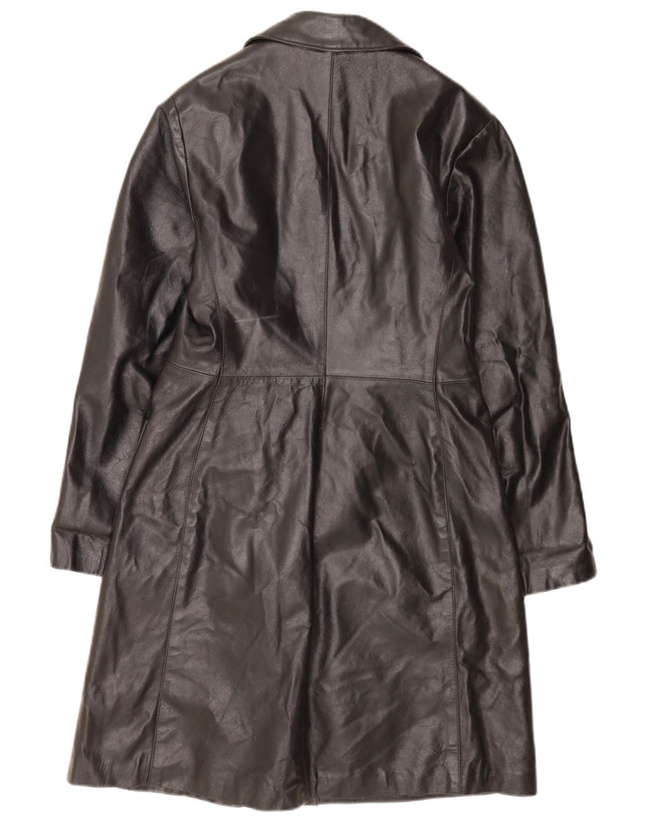 Palton din piele vintage pentru femei IT 46 mare negru