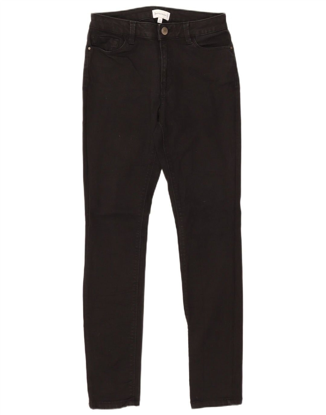 WAREHOUSE Blugi skinny pentru femei UK 10 Small W28 L30 Bumbac negru