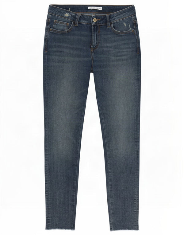 Blugi skinny distressed pentru femei Zara EU 40 Medium L30 L29 Bumbac albastru
