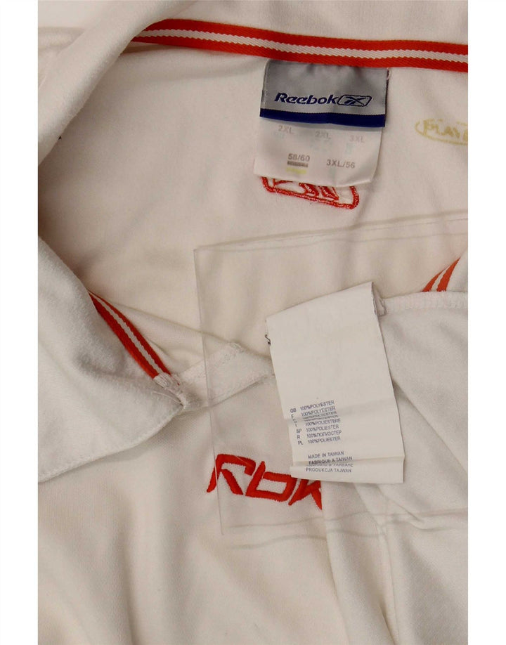 Tricou polo pentru bărbați Reebok 2XL, poliester alb