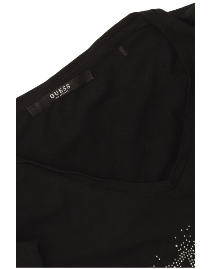 Tricou grafic Guess pentru femei Top UK 8 Small Black