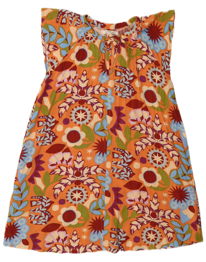 Următorul Rochie A-Line pentru femei cu cravată în față UK 12 Medium Orange Floral Viscose