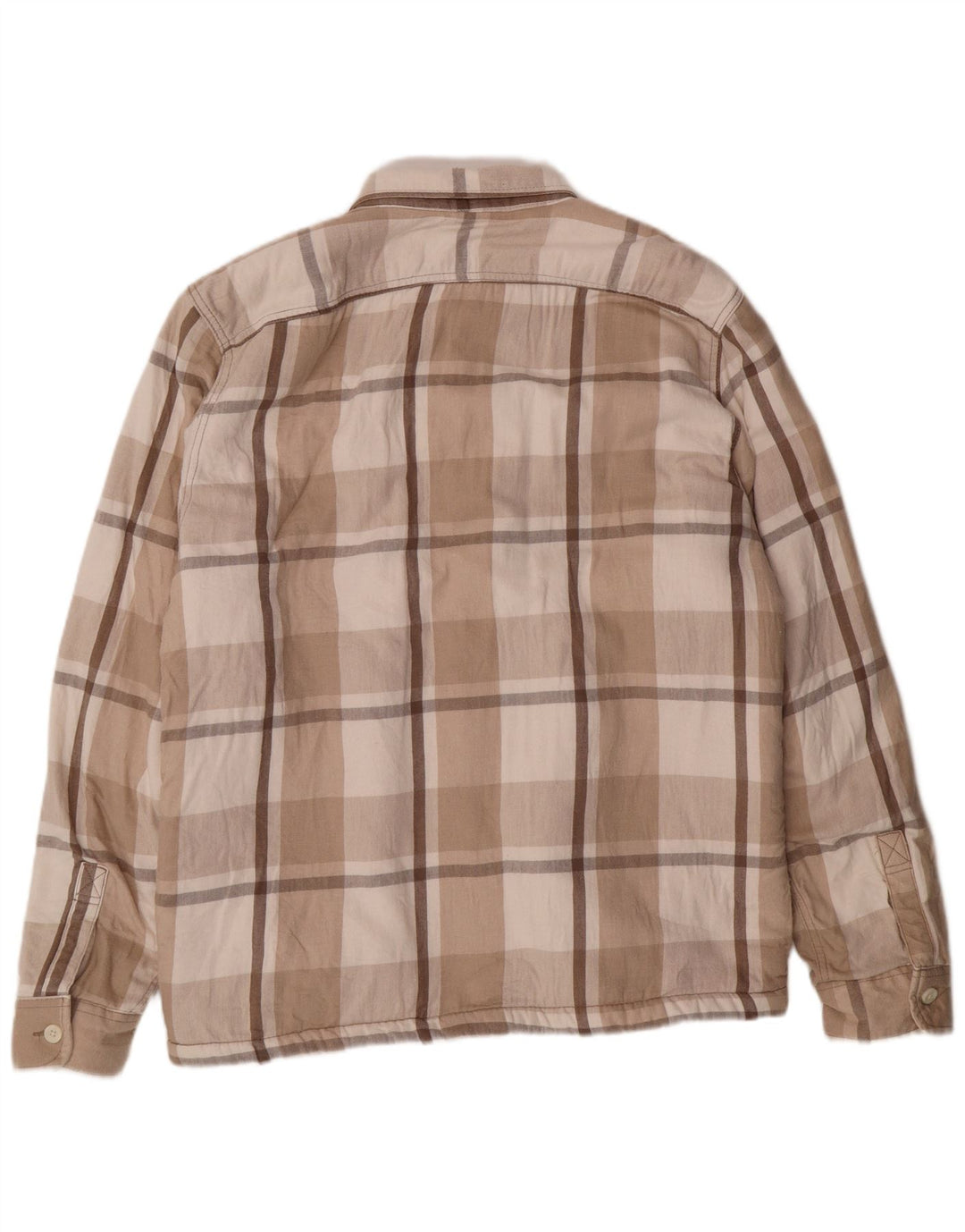 Cămașă pentru bărbați Hollister Lumberjack Flannel XL, bej, cu carouri din bumbac