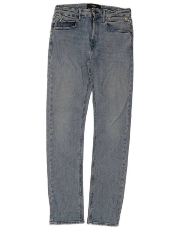 Replay blugi slim pentru femei W27 L30 bumbac albastru