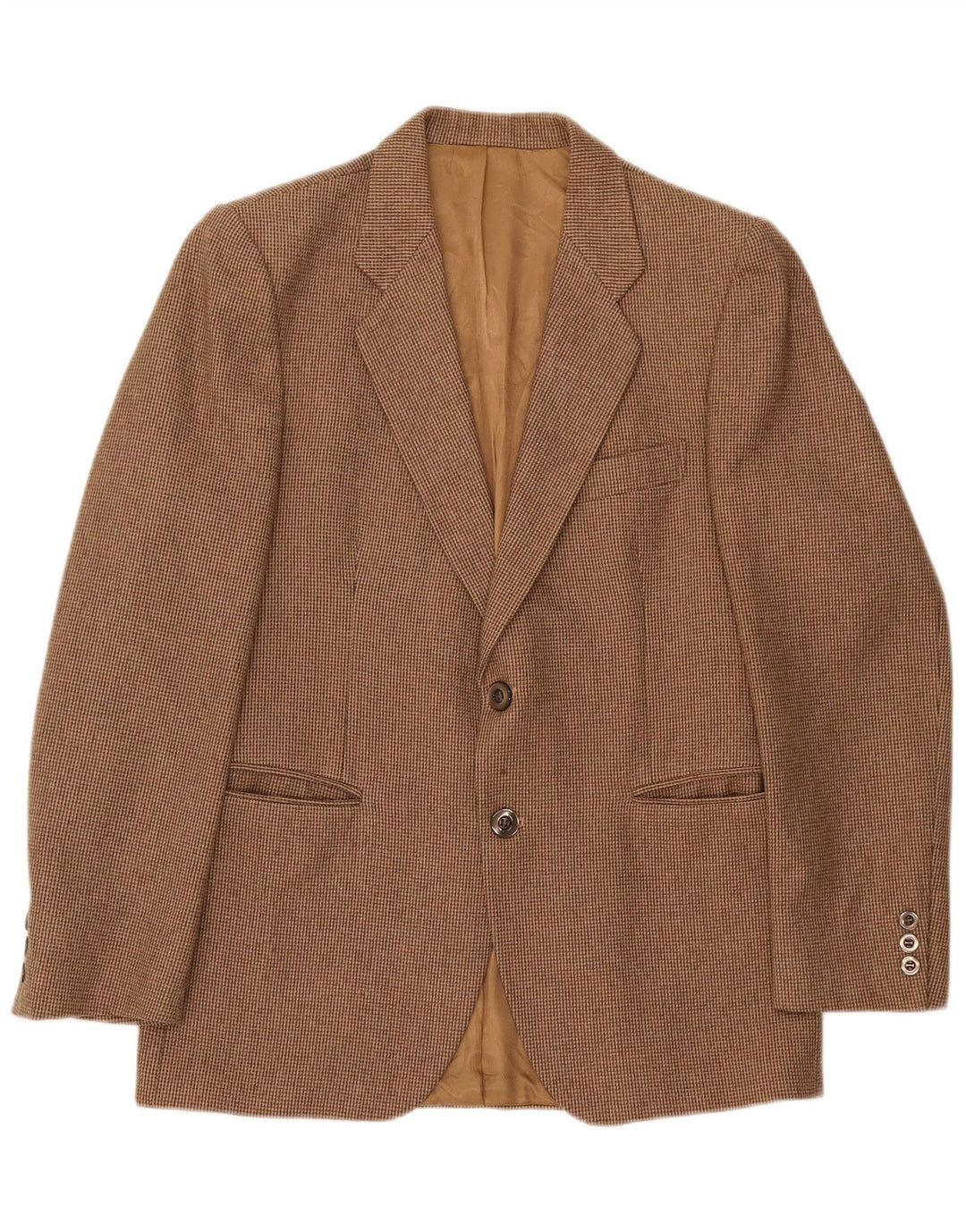 Costum Bărbați Vintage 2 Nasturi 2 Piese IT 48 Mediu L32 L28 Maro