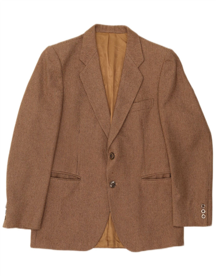 Costum Bărbați Vintage 2 Nasturi 2 Piese IT 48 Mediu L32 L28 Maro