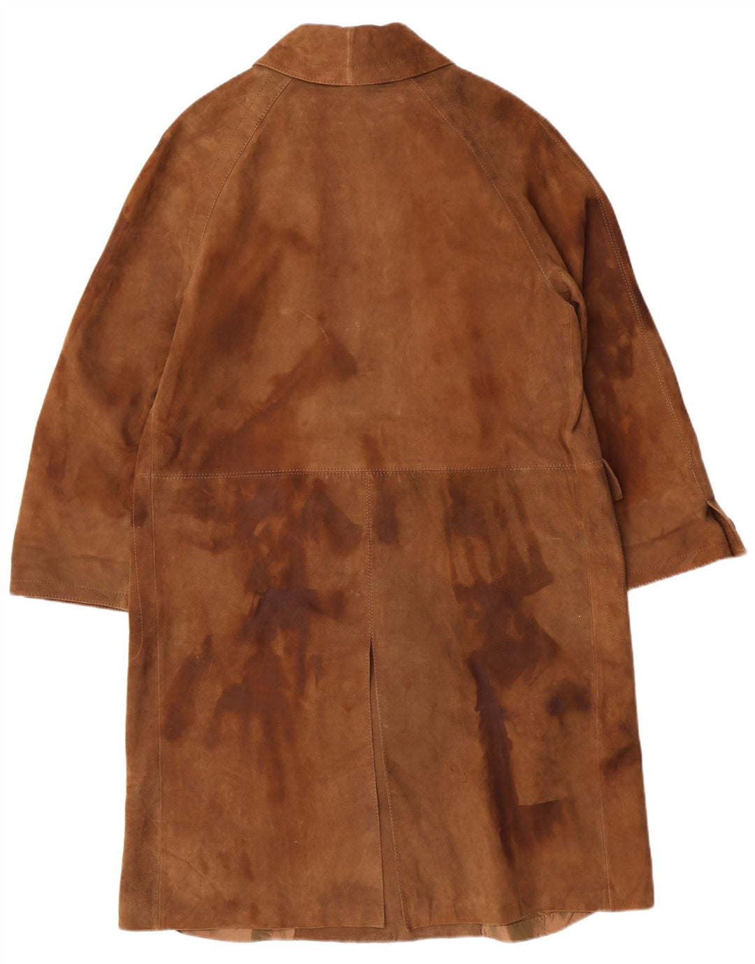 STRONG & FISHER LTD Pardesiu vintage din piele intoarsa pentru femei UK 18 XL Maro Clasic