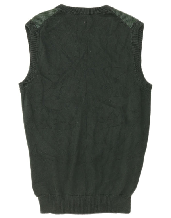 Chaps Mens Vest Tank Top Small Green Cotton