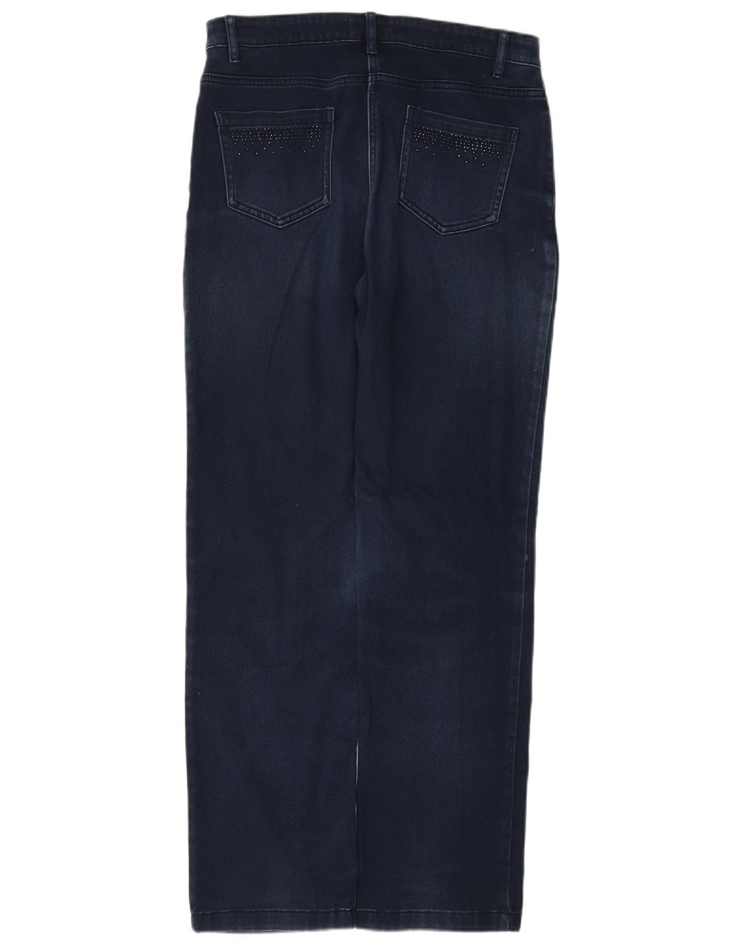 Blugi drepti pentru femei Marks & Spencer UK 12 Medium L30 L30 Bumbac albastru