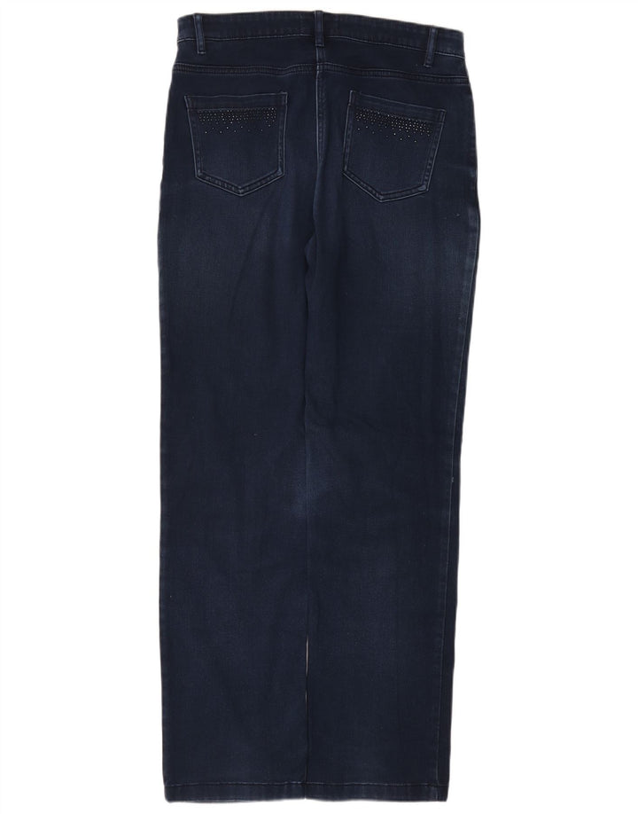 Blugi drepti pentru femei Marks & Spencer UK 12 Medium L30 L30 Bumbac albastru