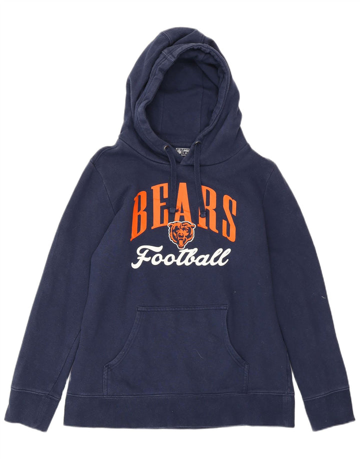 Pulover NFL pentru femei Chicago Bears cu capota cu grafică UK 14 Medium Bleumarin