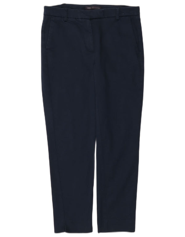 Pantaloni tăiați pentru femei Marks & Spencer UK 10 Small W30 L25 Bleumarin