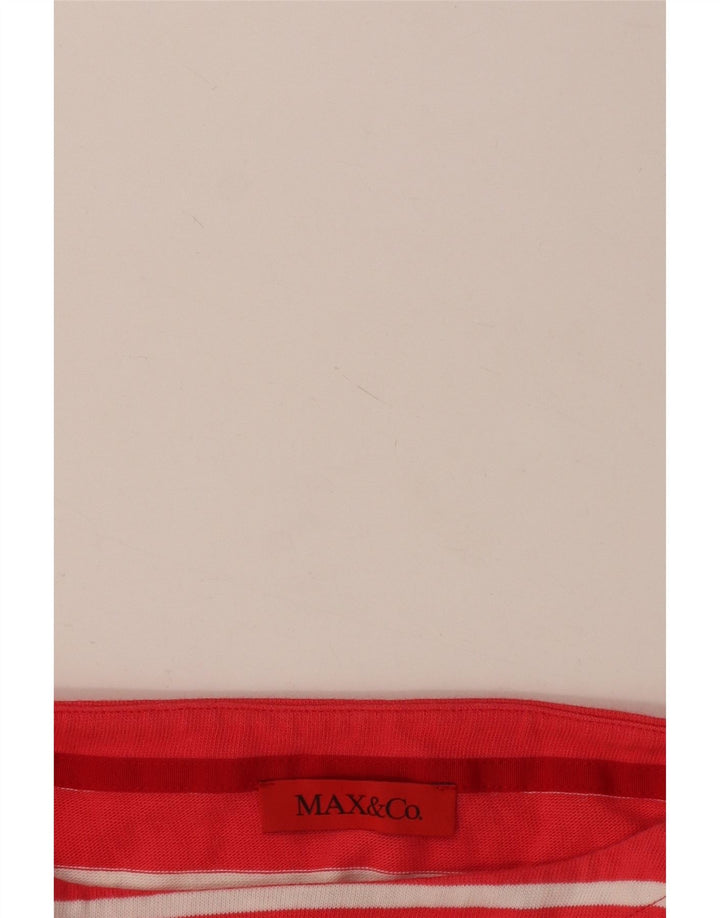 Max & Co. Top pentru femei cu mânecă lungă UK 14, mare, roz cu dungi