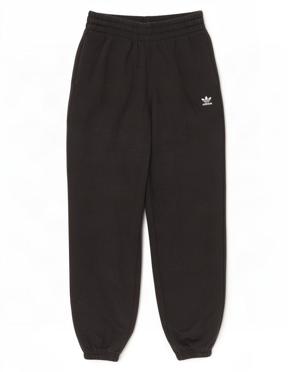 Pantaloni de trening Adidas pentru femei Joggeri UK 12/14 Bumbac mediu negru