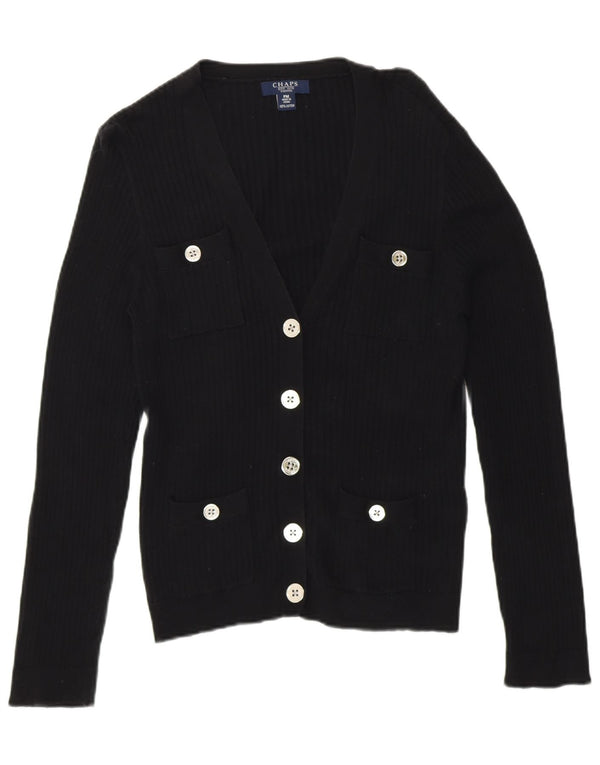 Pulover cardigan mic pentru femei Chaps UK 14 bumbac mediu negru