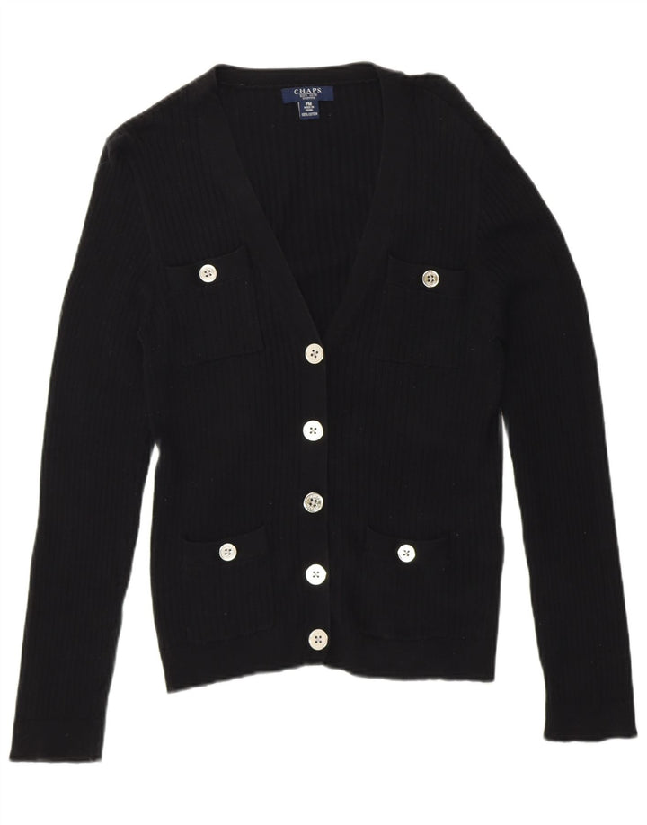 Pulover cardigan mic pentru femei Chaps UK 14 bumbac mediu negru