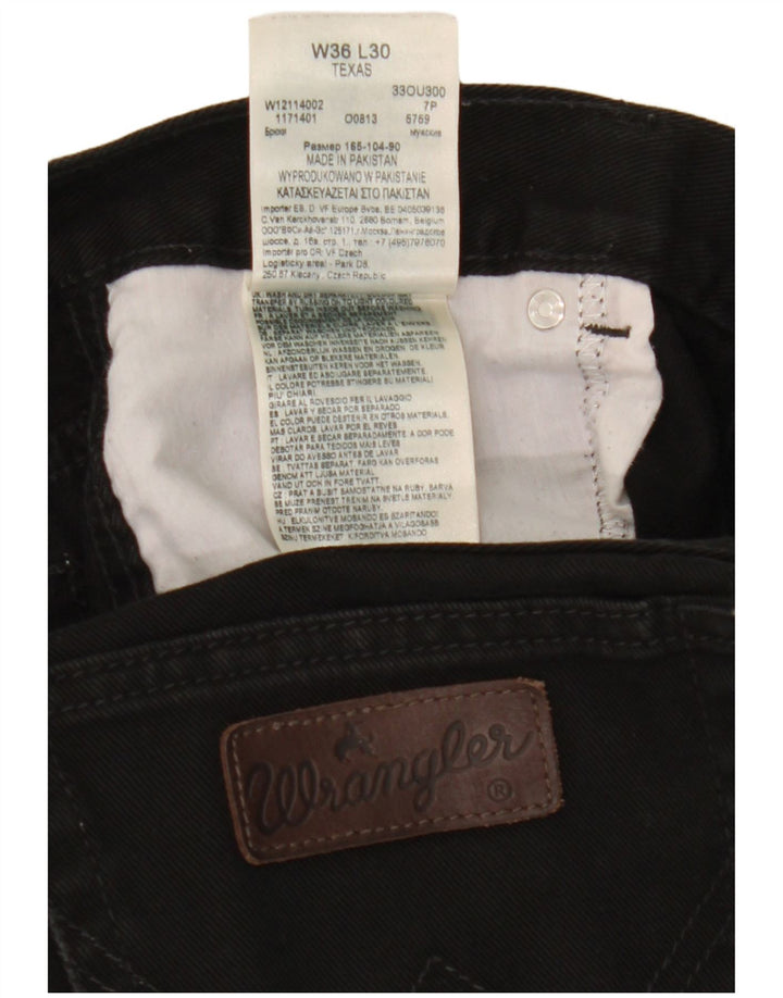Blugi drepte pentru femei Wrangler Texas W36 L30 bumbac negru