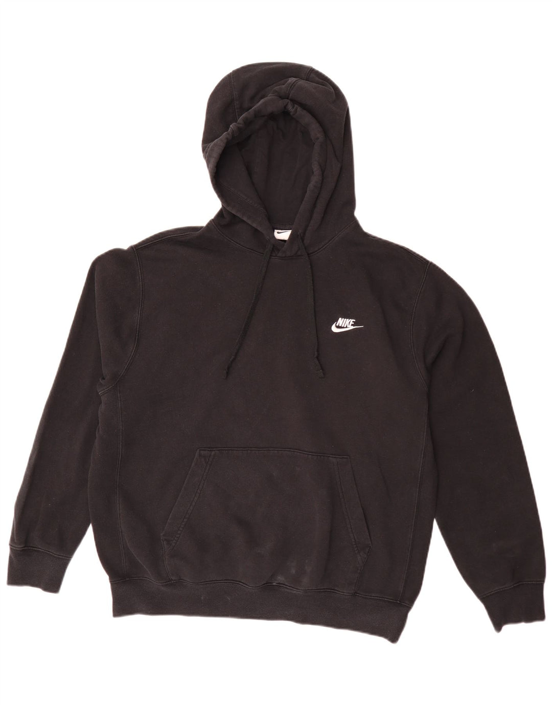 Pulover Nike pentru bărbați, cu formă lejeră, bumbac mediu negru