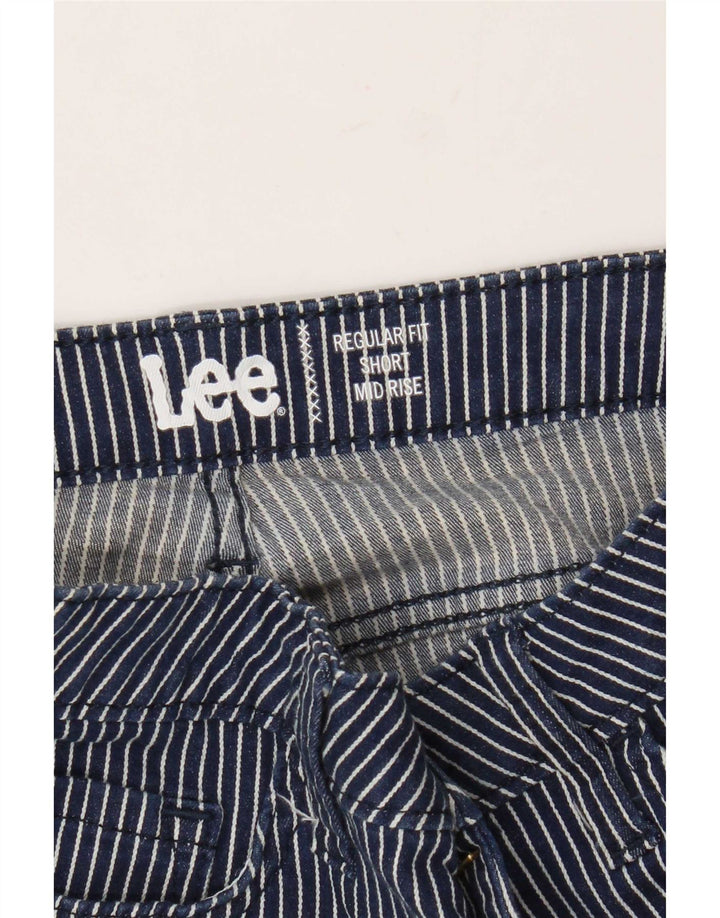 Pantaloni scurți casual Lee pentru femei cu talie medie W30, mediu bleumarin, cu dungi