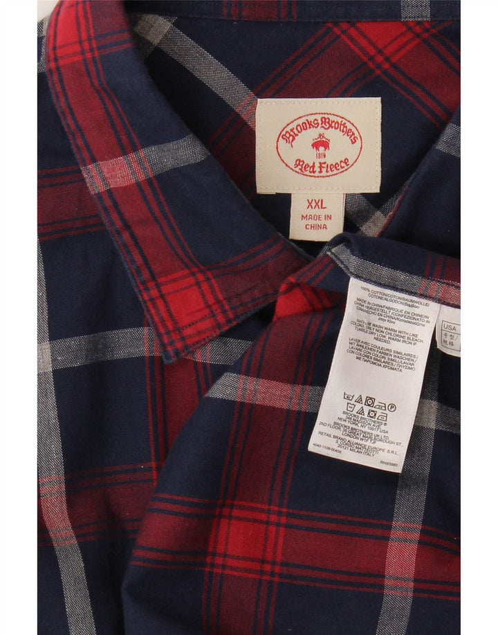 Cămașă pentru bărbați Brooks Brothers 2XL, bumbac cu carouri bleumarin