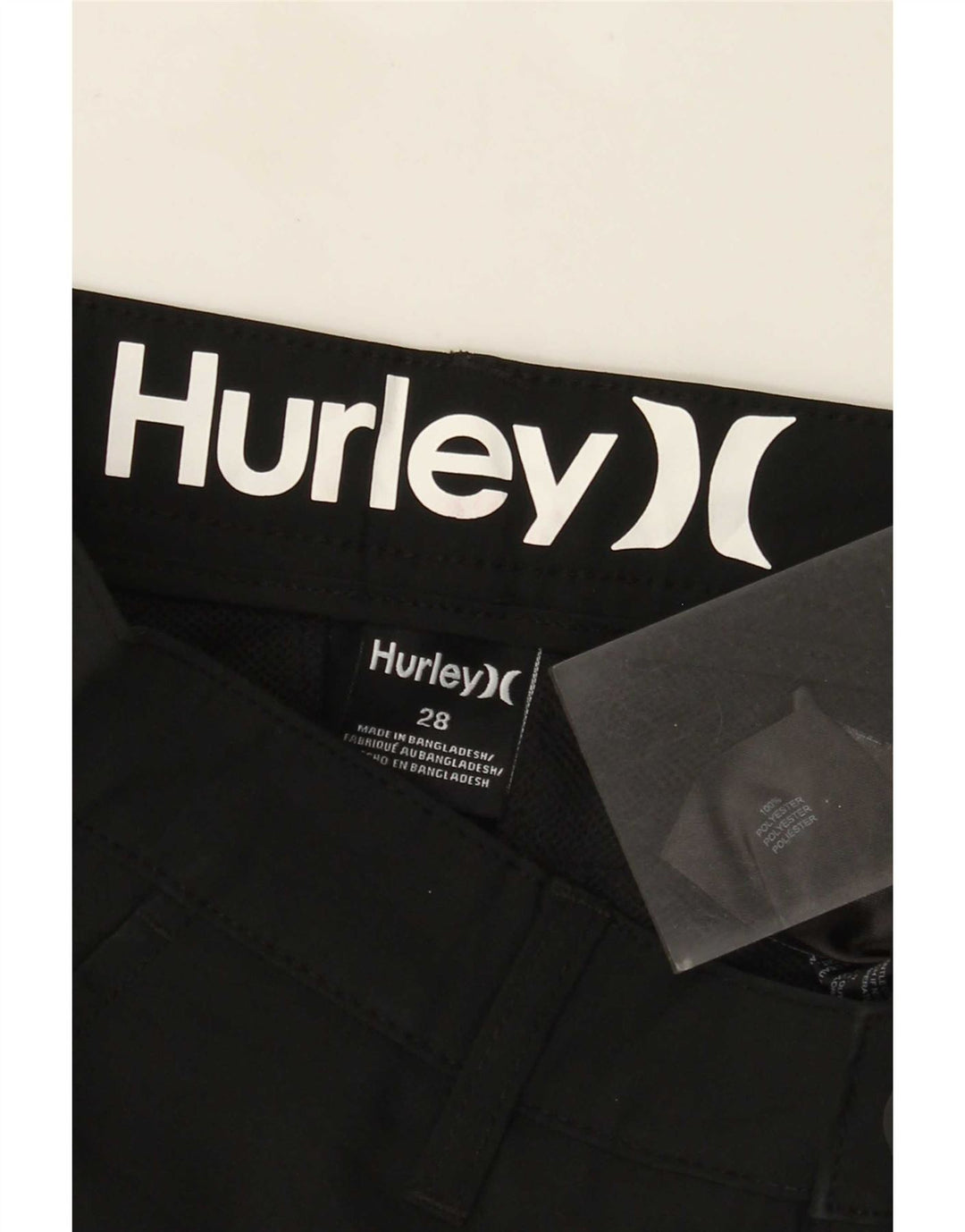 Pantaloni scurți chino Hurley pentru bărbați W28 Small Poliester negru