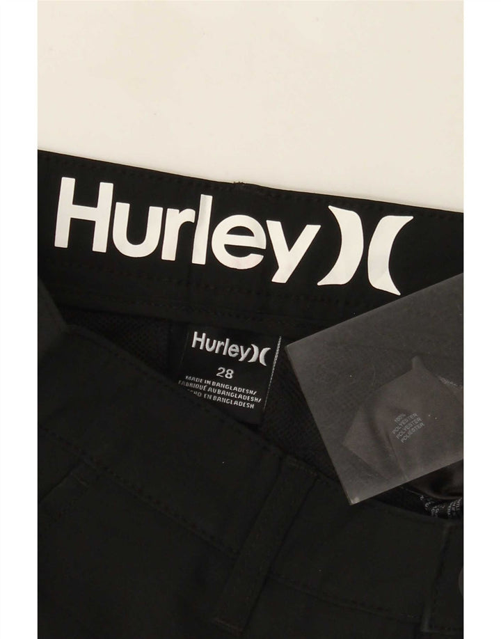 Pantaloni scurți chino Hurley pentru bărbați W28 Small Poliester negru