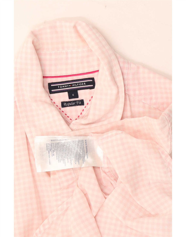 Cămașă cu mânecă scurtă Tommy Hilfiger pentru femei US 4 Small Pink Gingham