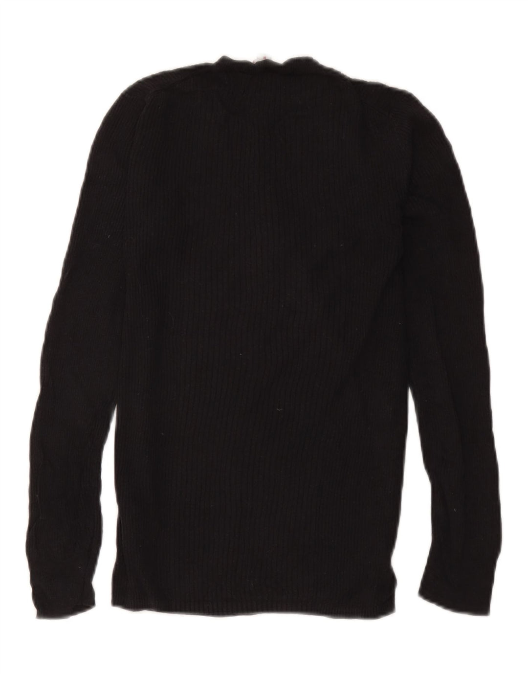 Gap Femei Tricotat Regular Fit Top cu mânecă lungă UK 12 Medium Black Viscose