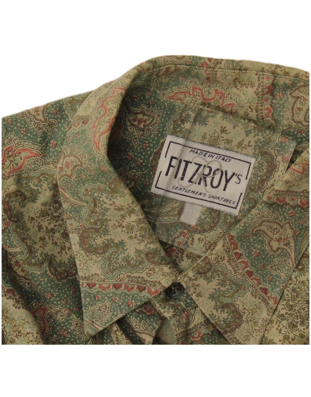 Cămașă de flanel pentru bărbați de epocă mare Kaki Paisley