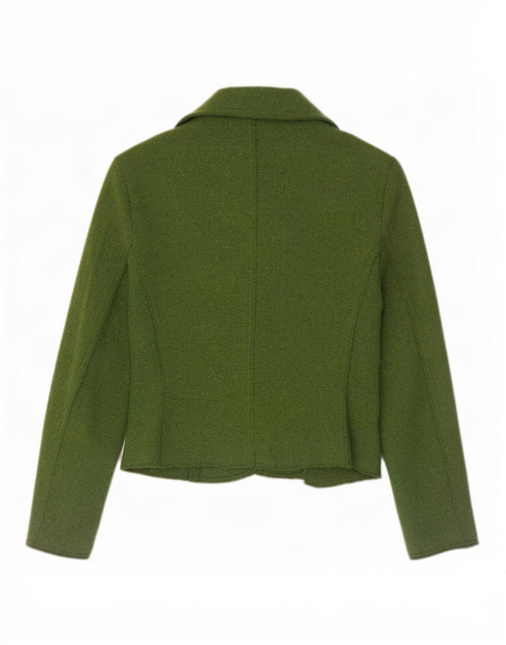 Jachetă pentru femei Marks & Spencer, cu 2 nasturi, 10 UK Lână verde mică