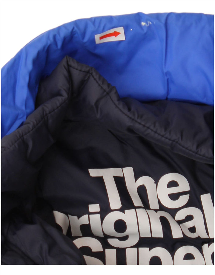 Jachetă căptușită pentru femei SUPERDRY UK 10 Small Blue Poliester