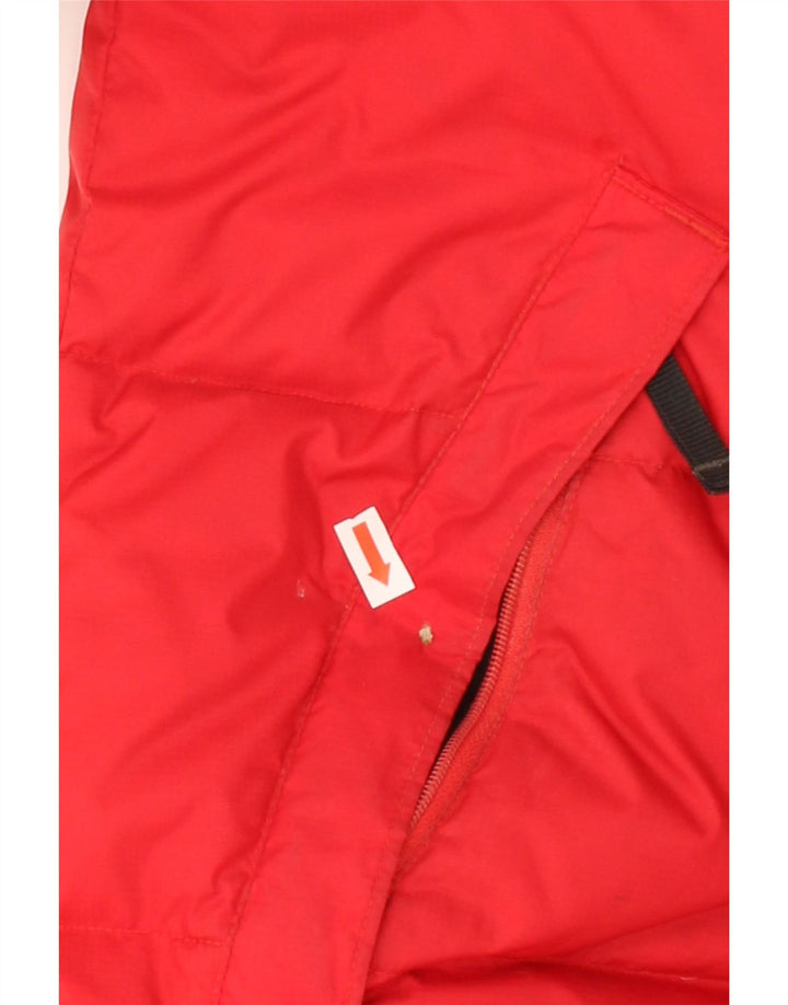COLUMBIA Boys Padded Jacket 14-15 Years Red Colourblock Nylon Vintage Columbia and Second-Hand Columbia from Messina Hembry 