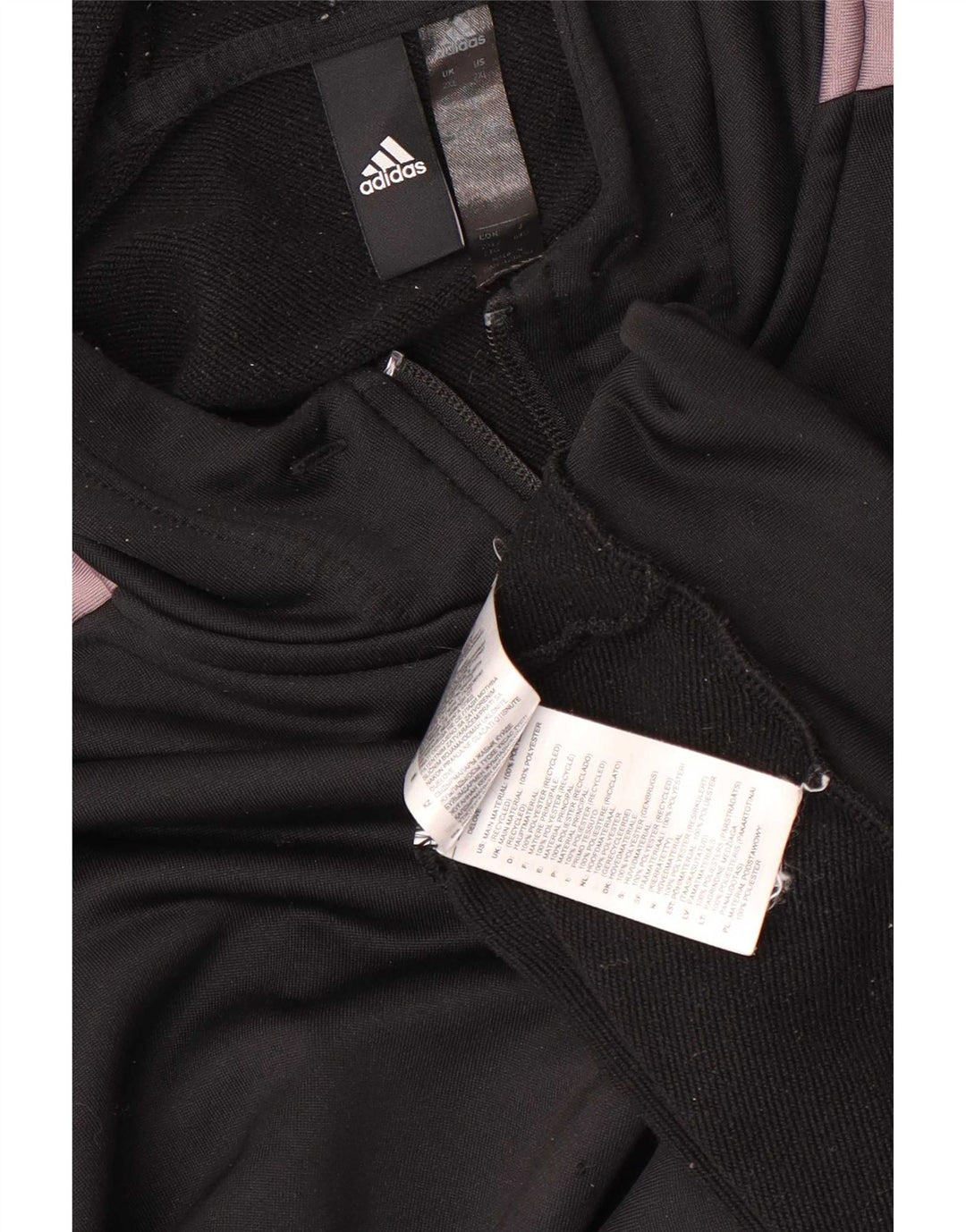 Pulover Adidas pentru bărbați, cu fermoar, 2XL, poliester negru