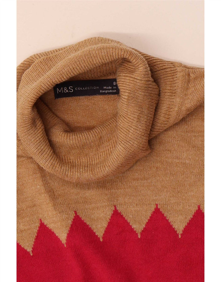 Marks & Spencer Pulover cu gât rulat pentru femei UK 8 Mic multicolor