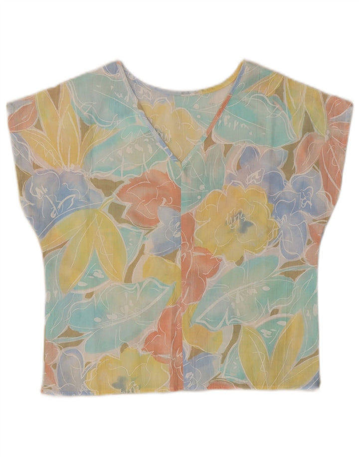 Bluză Crop pentru femei Impromptu Top UK 10 Poliester floral multicolor mic