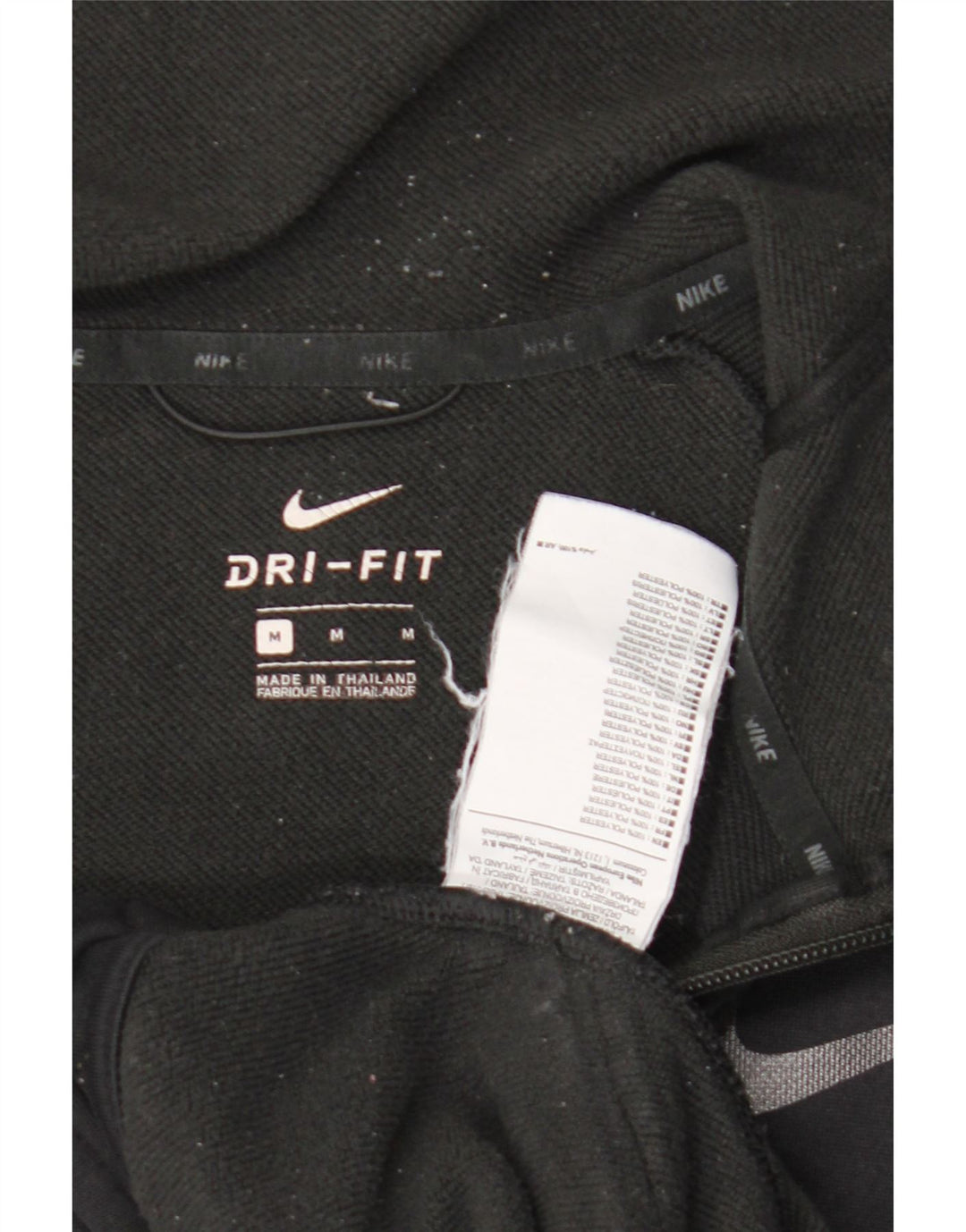 Pulover Nike pentru bărbați Dri Fit, cu fermoar, poliester mediu negru