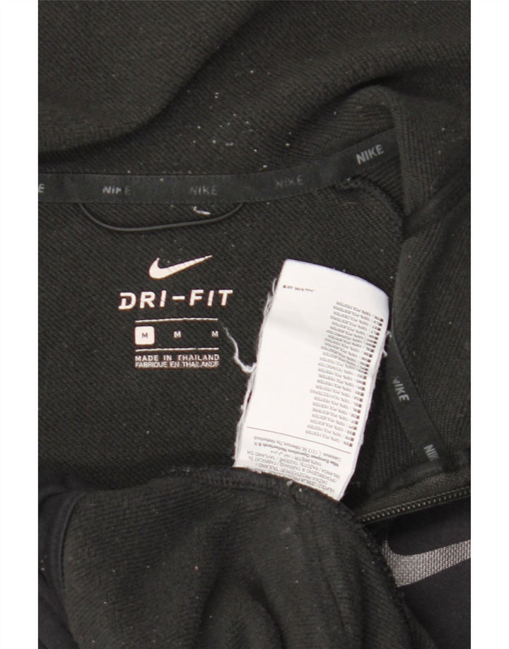 Pulover Nike pentru bărbați Dri Fit, cu fermoar, poliester mediu negru