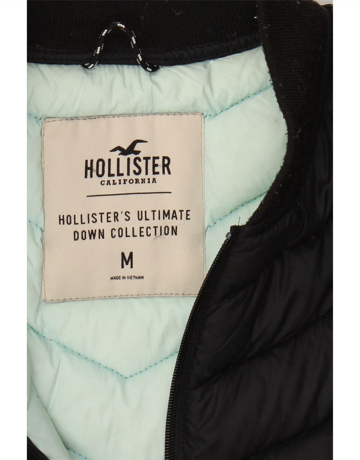 HOLLISTER Womens Padded Jacket UK 12 Medium Black Nylon Vintage Hollister and Second-Hand Hollister from Messina Hembry 