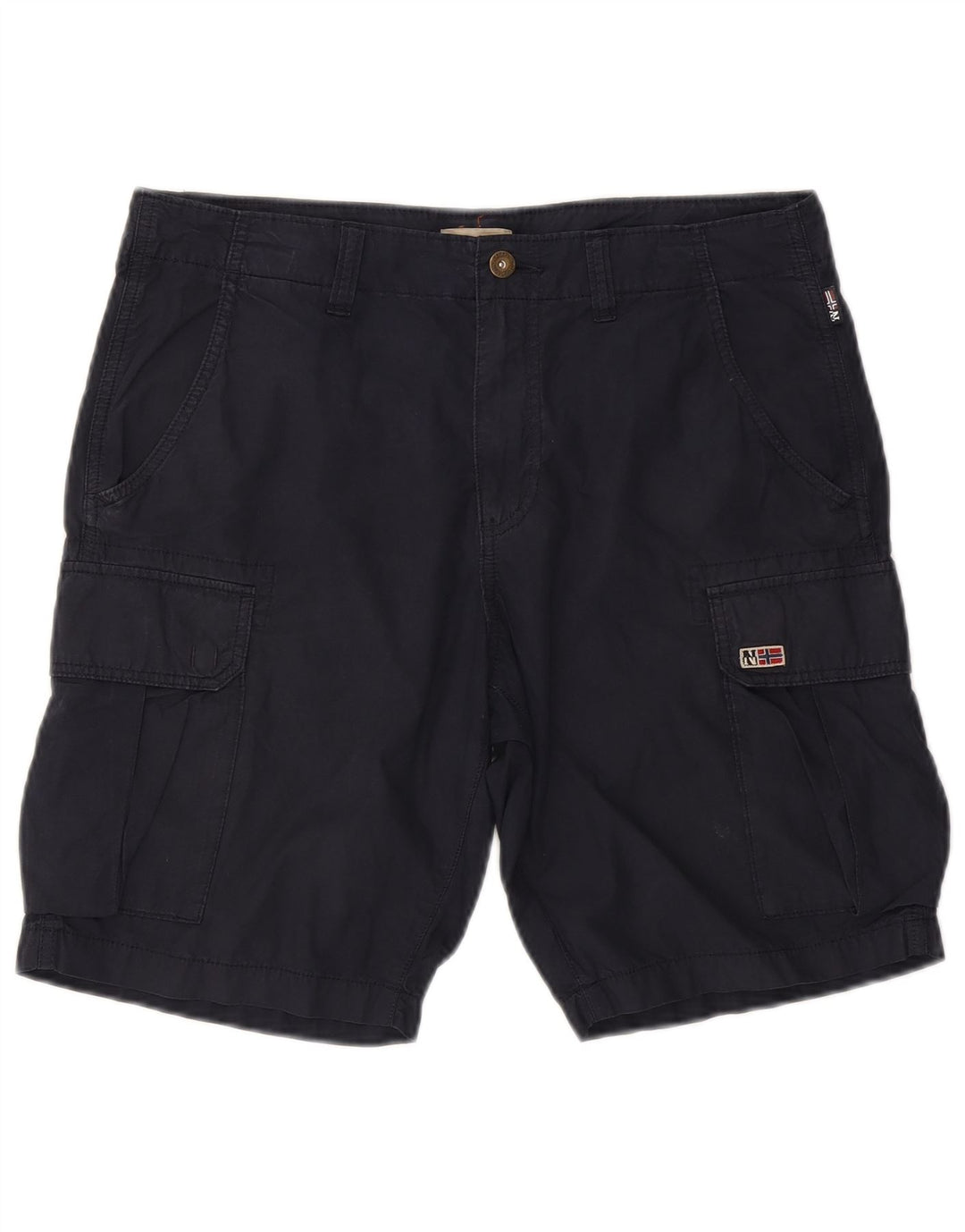 Pantaloni scurți cargo Napapijri pentru bărbați W33, bumbac, albastru bleumarin mediu