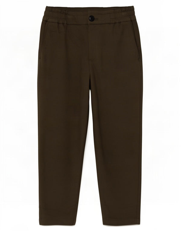 Pantaloni tăiați pentru femei cu talie înaltă Zara Mediu L28 L24 Viscoză verde