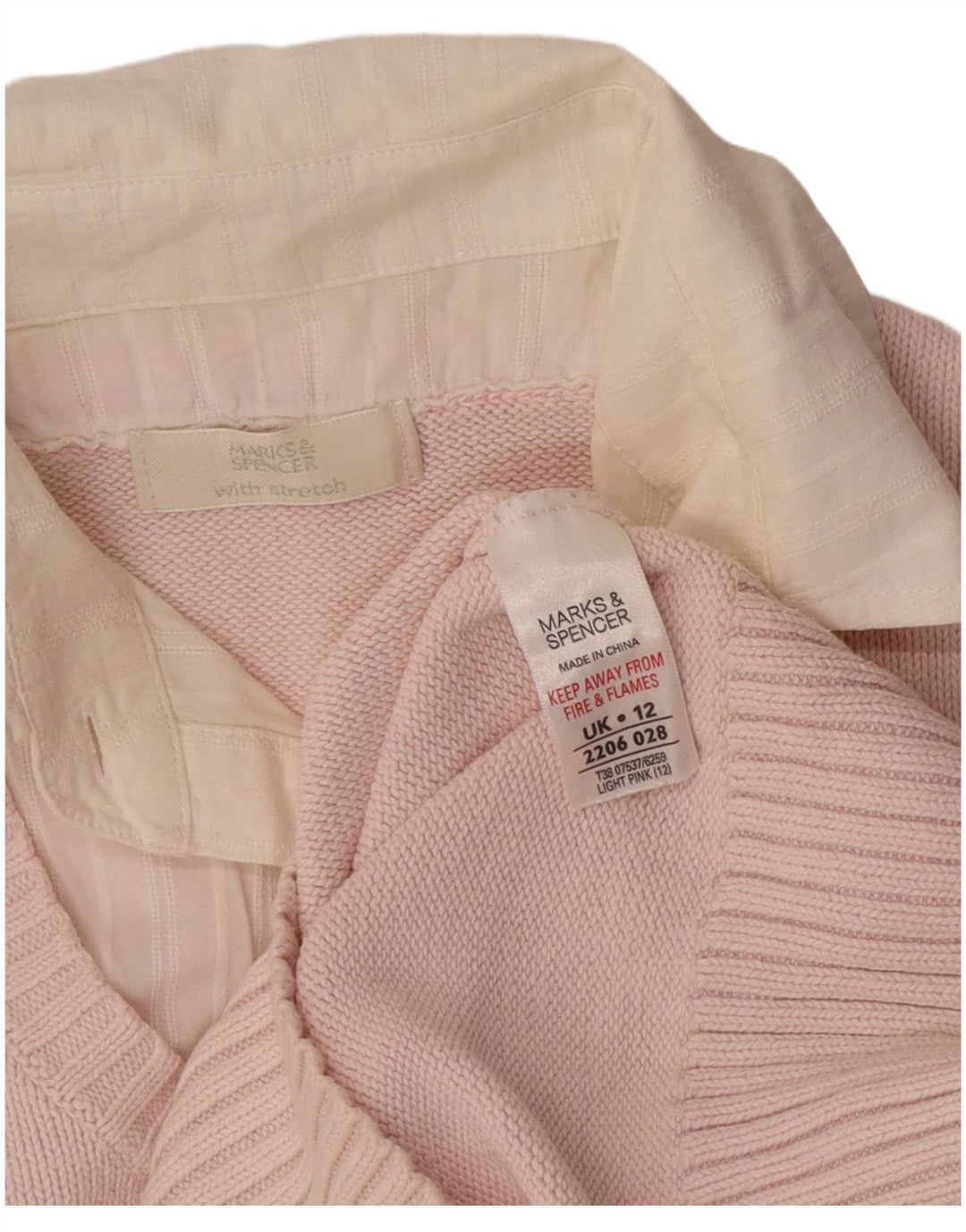Marks & Spencer Pulover cu gât polo pentru femei UK 12 Roz mediu