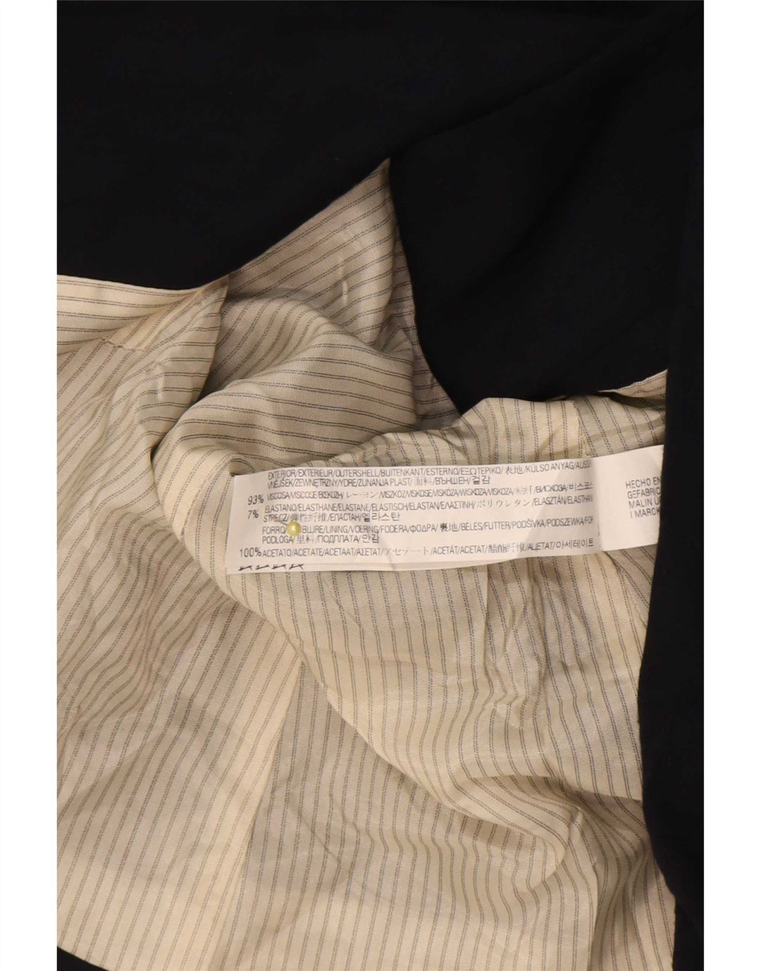 Blazer pentru femei Zara cu 1 nasture UK 18 XL Bleumarin Viscoză