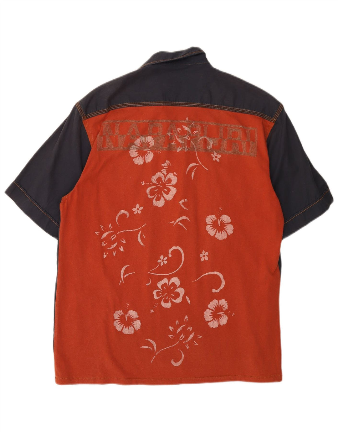 Cămașă cu mânecă scurtă pentru bărbați NAPAPIJRI, albastru bleumarin, florală