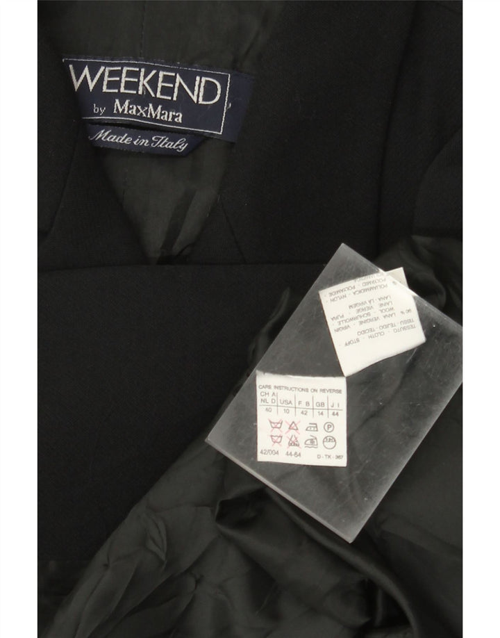 Max Mara Jachetă Blazer pentru Femei Weekend Dublu Breasted UK 14 Large Black