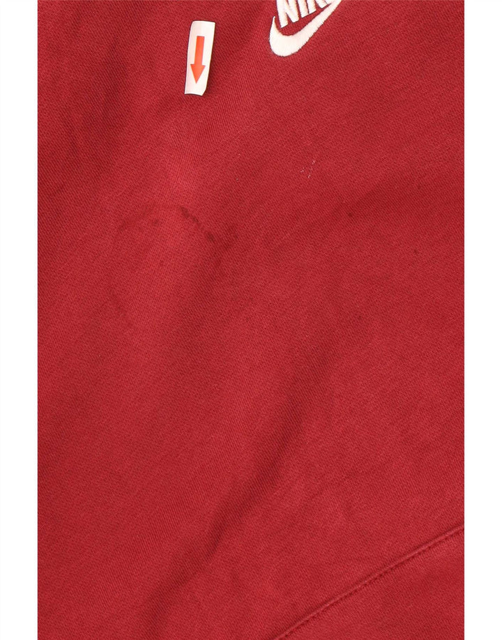 Pulover supradimensionat pentru femei Nike UK 10 Bumbac roșu mic