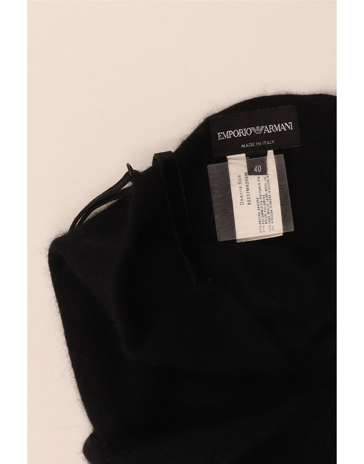 Emporio Armani Crop Cami Top pentru femei IT 40 Lână mică, albastru bleumarin
