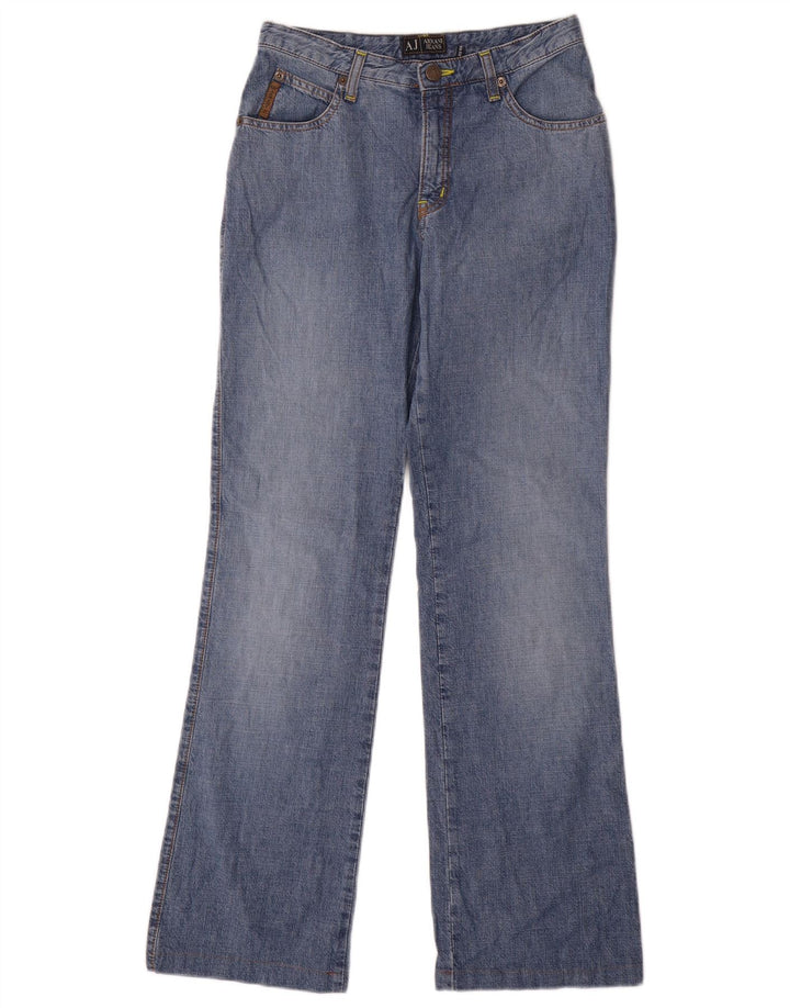 ARMANI Womens Indigo Bootcut Jeans W27 L30 Blue Cotton